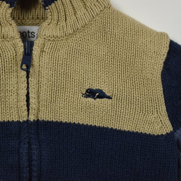 Full zip knit sweater 3-6M Roots - Picture 2 of 8